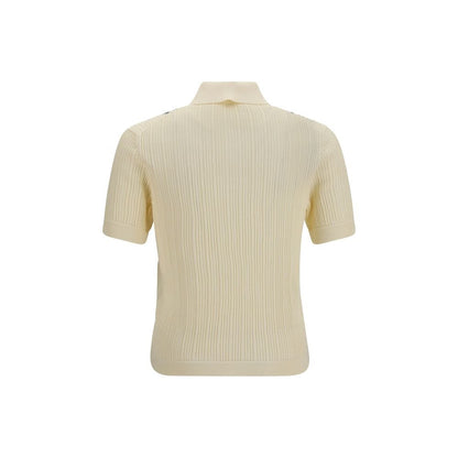 Versace Beige Cotton Polo Shirt - HBPS Beauty & Fashion