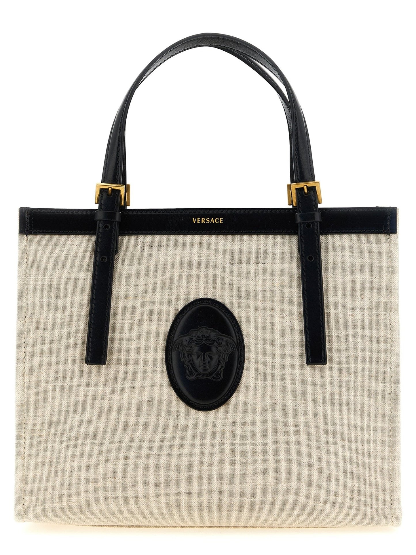 Versace Beige Leather Tote Bag - HBPS Beauty & Fashion