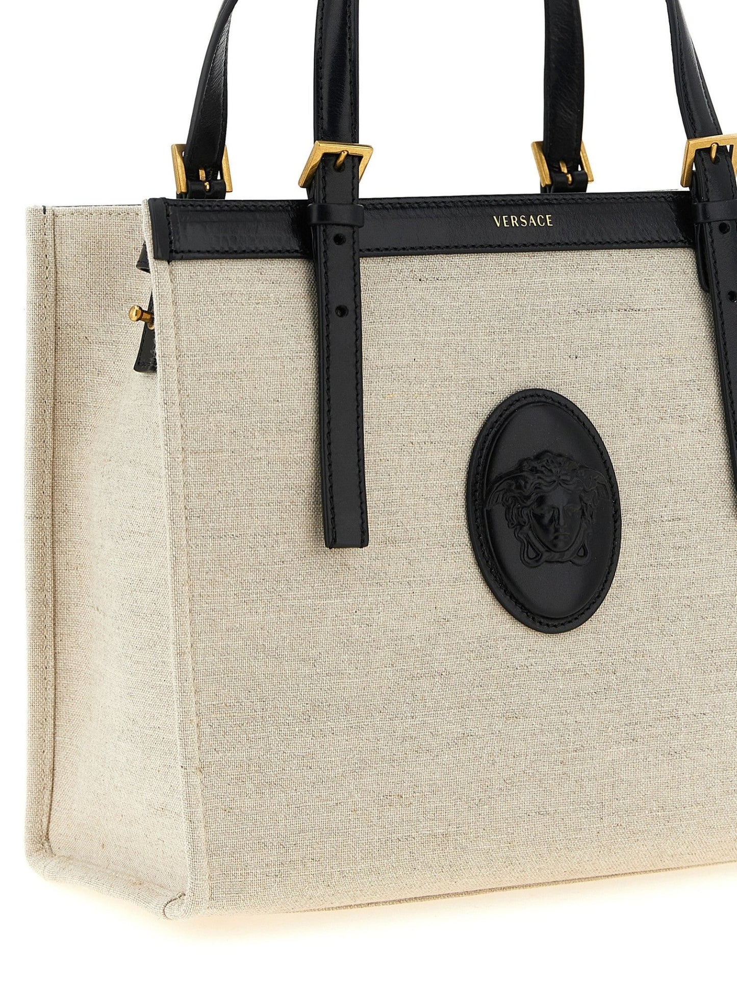 Versace Beige Leather Tote Bag - HBPS Beauty & Fashion