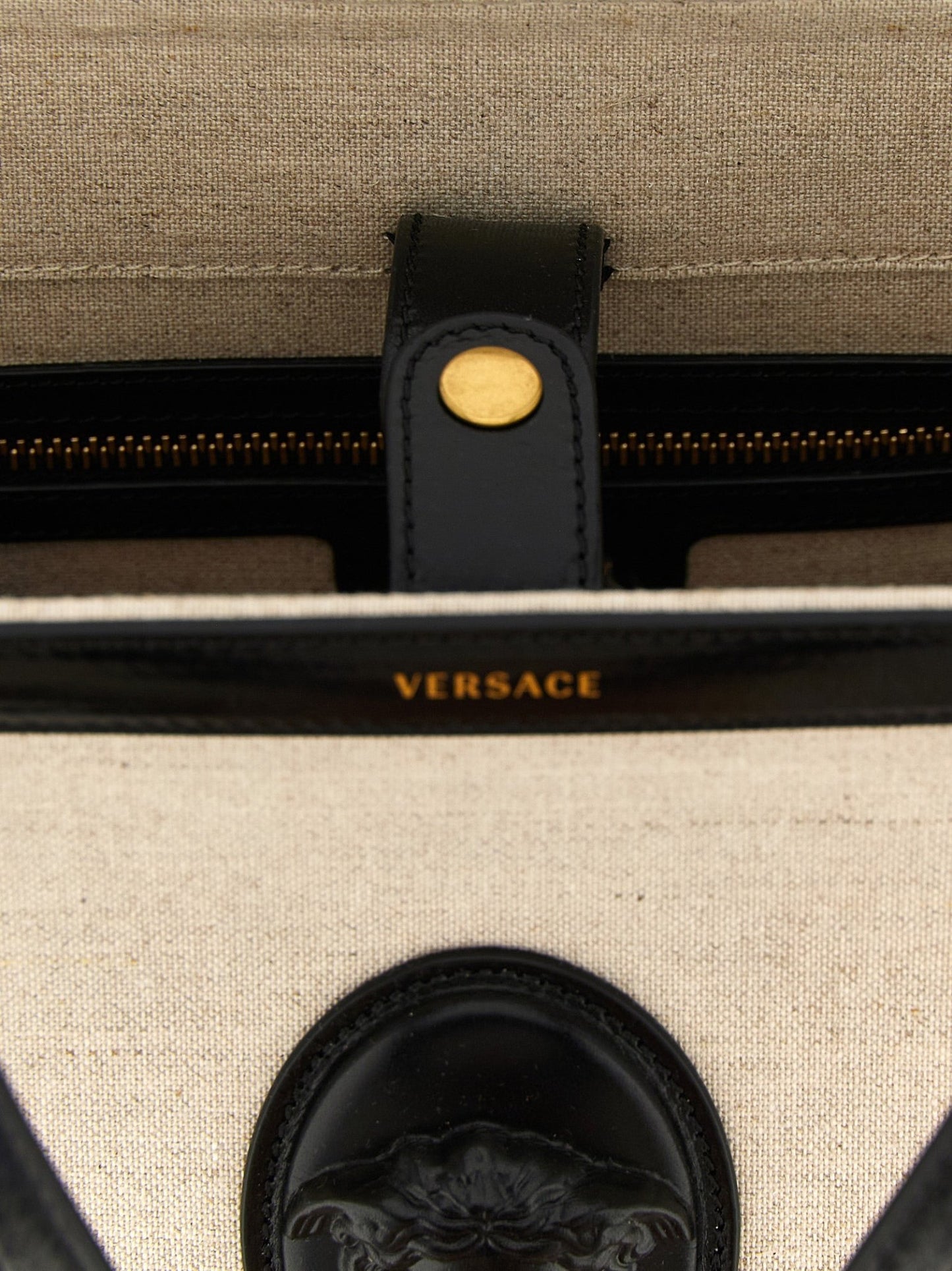 Versace Beige Leather Tote Bag - HBPS Beauty & Fashion