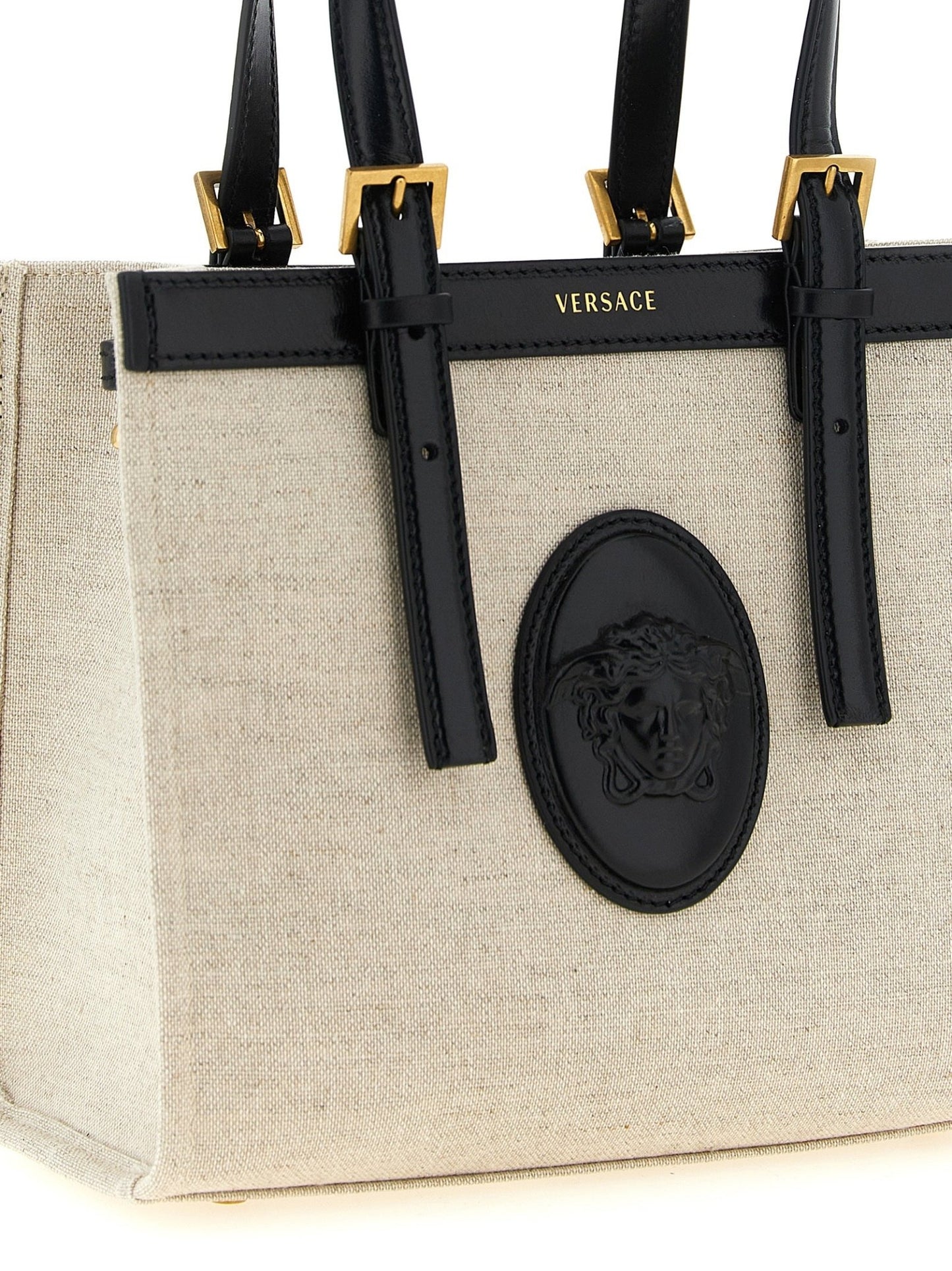 Versace Beige Linen Tote Bag - HBPS Beauty & Fashion