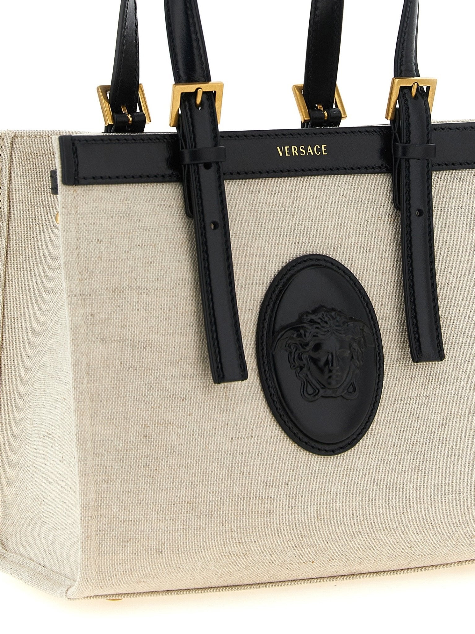 Versace Beige Linen Tote Bag - HBPS Beauty & Fashion