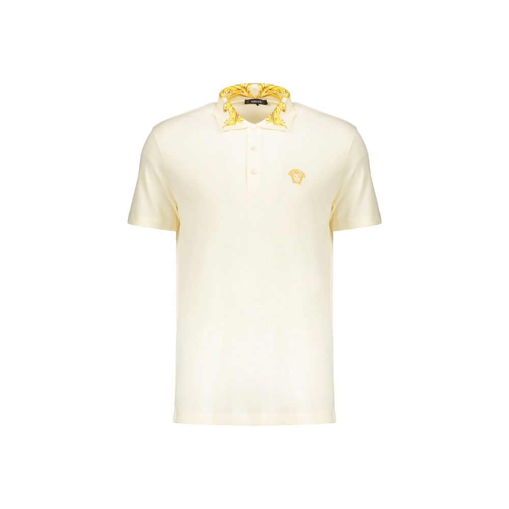 Versace Bicolor Cotton Polo Shirt - HBPS Beauty & Fashion