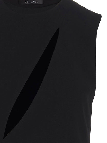 Versace Black Acetate Midi Dress - HBPS Beauty & Fashion