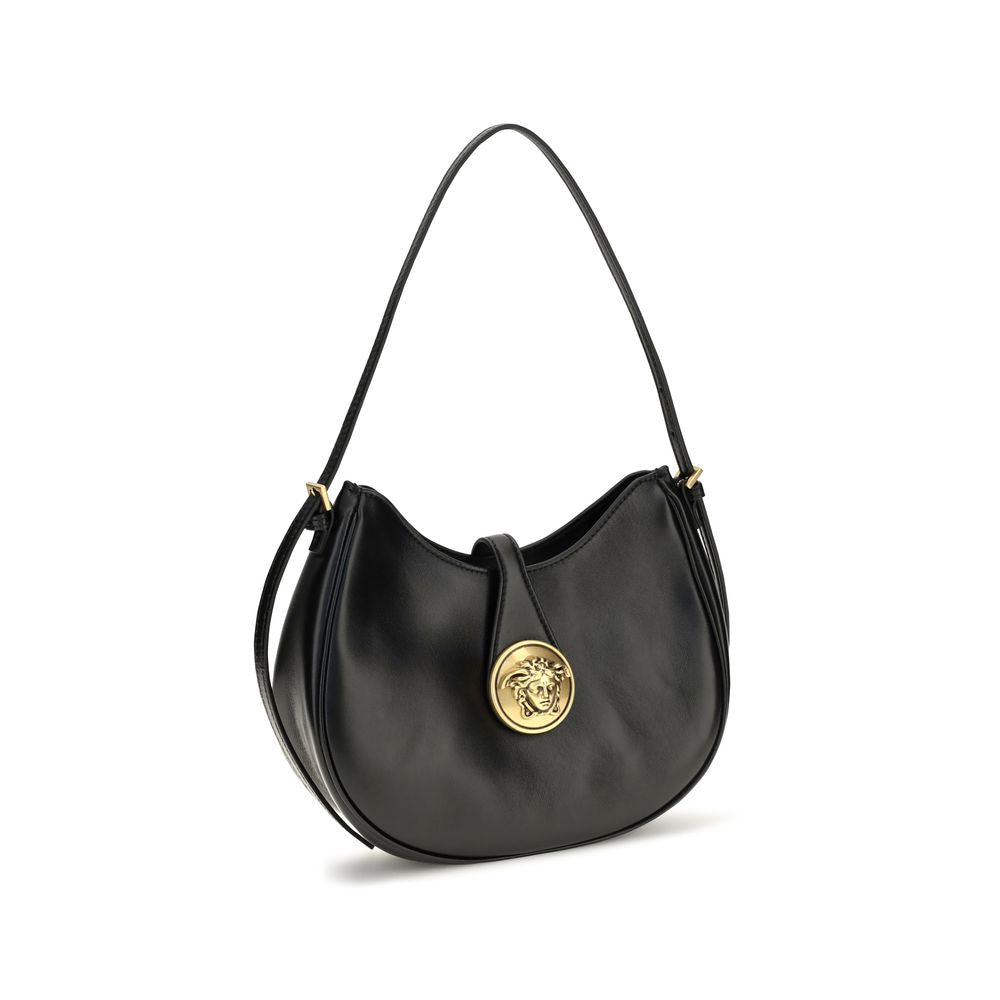 Versace Black Calf Leather Bos Taurus Shoulder Bag - HBPS Beauty & Fashion