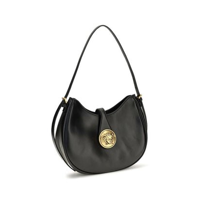 Versace Black Calf Leather Bos Taurus Shoulder Bag - HBPS Beauty & Fashion