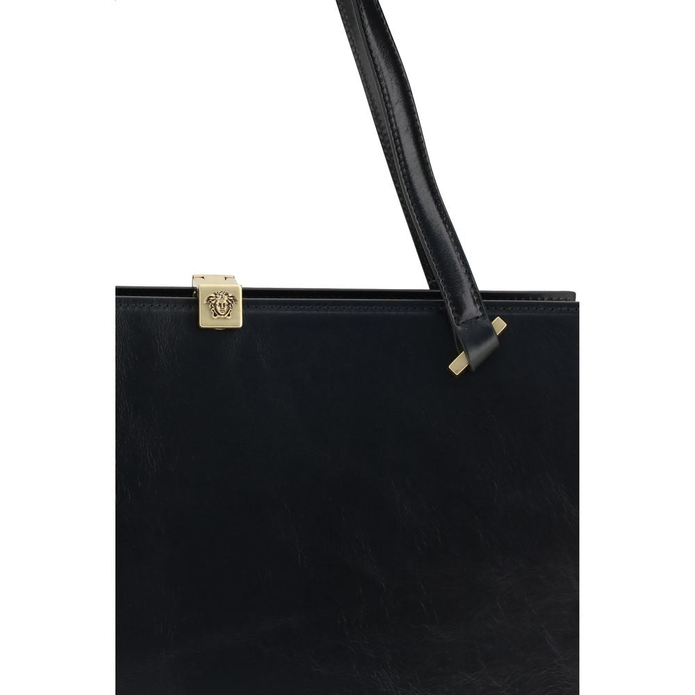 Versace Black Calf Leather Bos Taurus Shoulder Bag - HBPS Beauty & Fashion