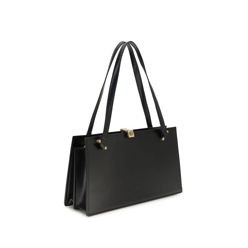 Versace Black Calf Leather Bos Taurus Shoulder Bag - HBPS Beauty & Fashion