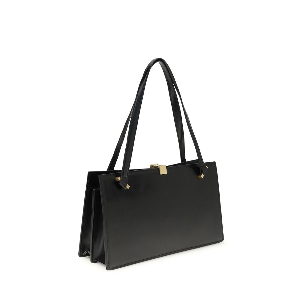 Versace Black Calf Leather Bos Taurus Shoulder Bag - HBPS Beauty & Fashion