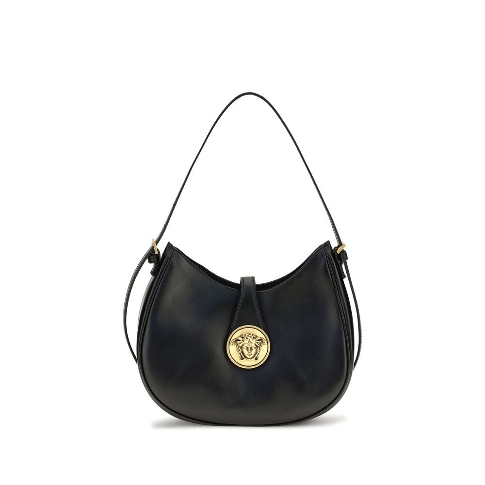 Versace Black Calf Leather Bos Taurus Shoulder Bag - HBPS Beauty & Fashion