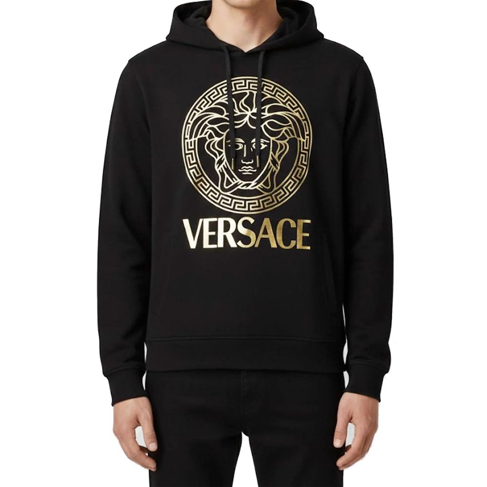 Versace Black Cotton Hoodie - HBPS Beauty & Fashion