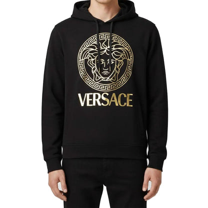 Versace Black Cotton Hoodie - HBPS Beauty & Fashion