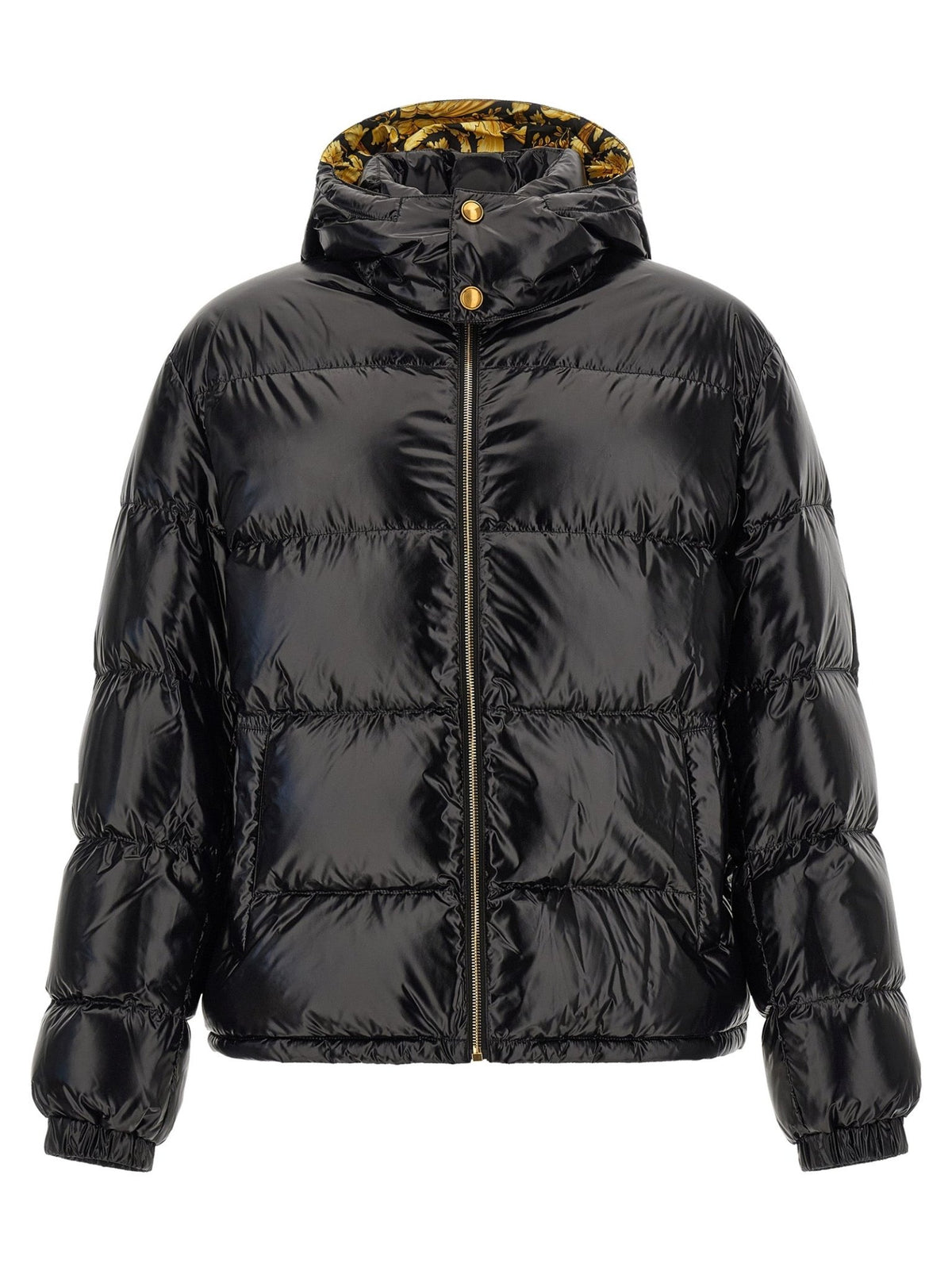 Versace Black Nylon Full-Length Jacket - HBPS Beauty & Fashion