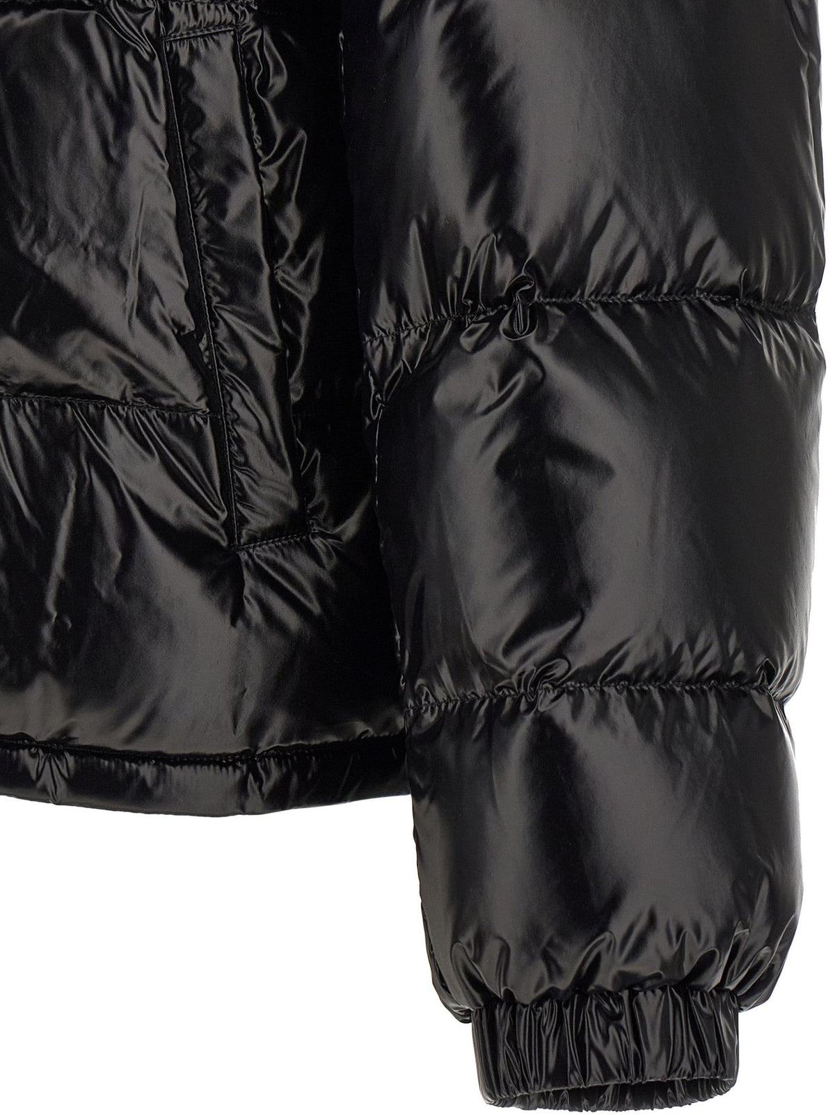 Versace Black Nylon Full-Length Jacket - HBPS Beauty & Fashion