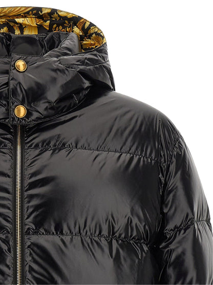 Versace Black Nylon Full-Length Jacket - HBPS Beauty & Fashion