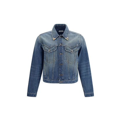 Versace Blue Cotton Denim Jacket - HBPS Beauty & Fashion