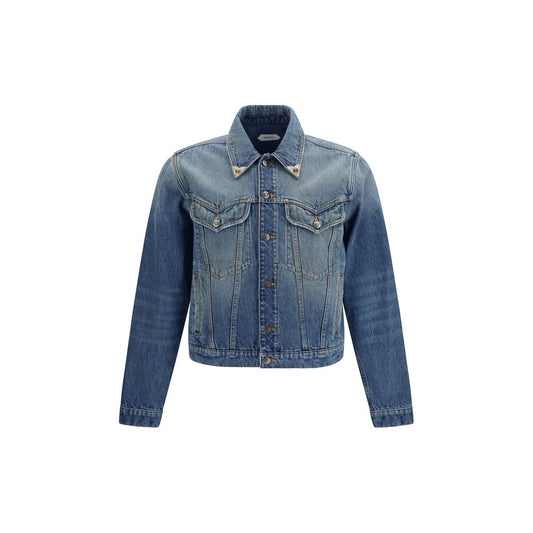 Versace Blue Cotton Denim Jacket - HBPS Beauty & Fashion