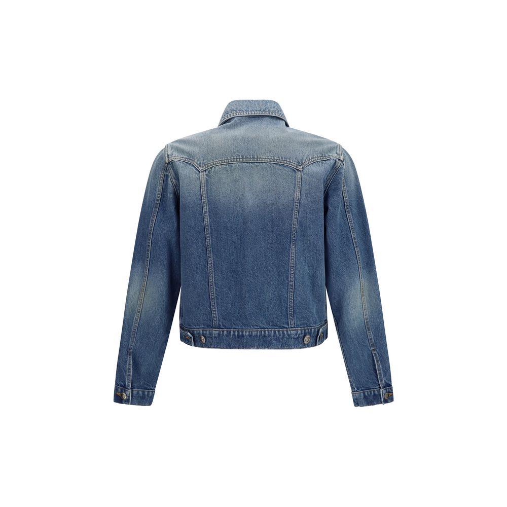 Versace Blue Cotton Denim Jacket - HBPS Beauty & Fashion