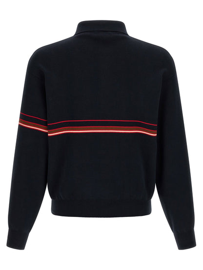 Versace Blue Cotton Polo Shirt - HBPS Beauty & Fashion
