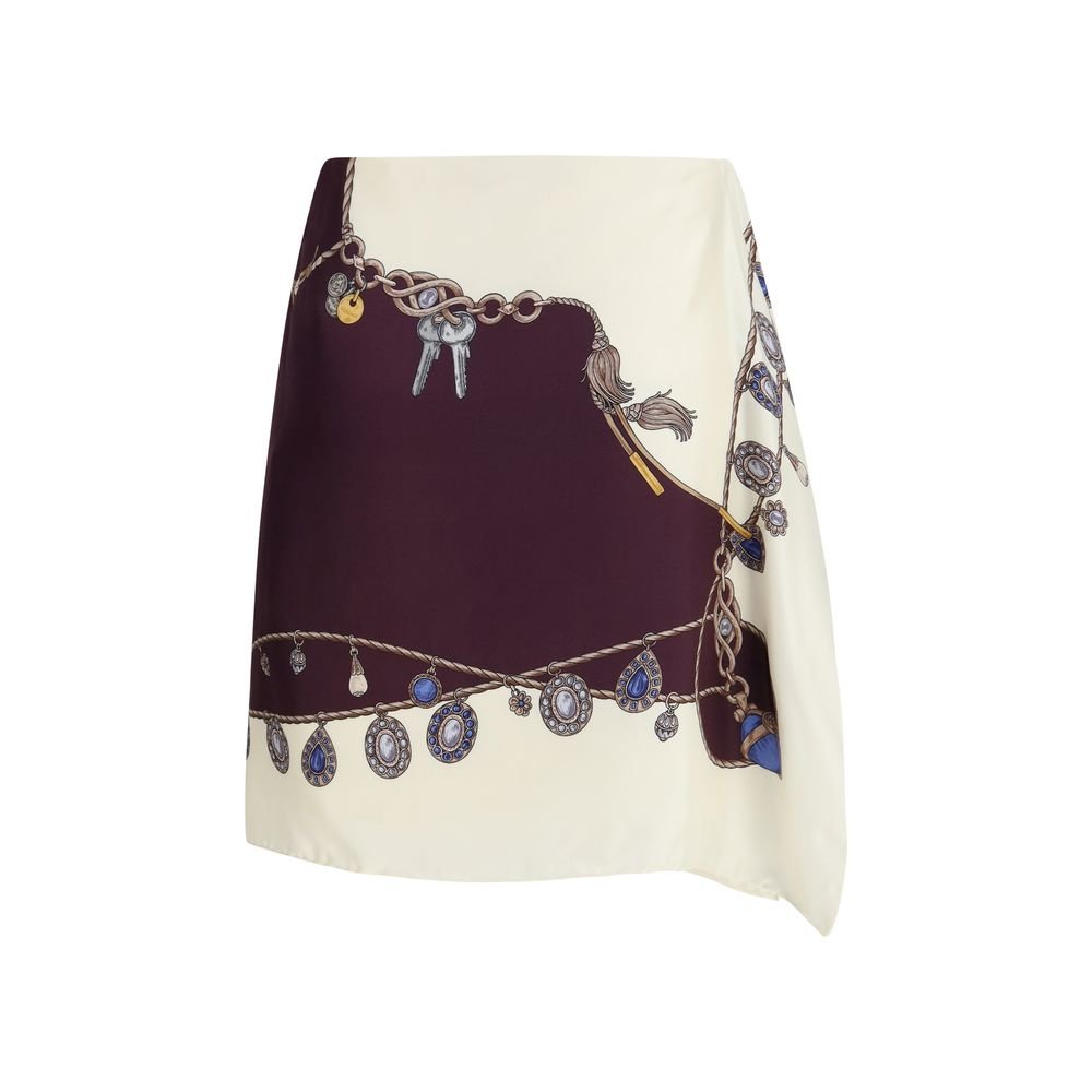 Versace Bordeaux Silk Mini Skirt - HBPS Beauty & Fashion