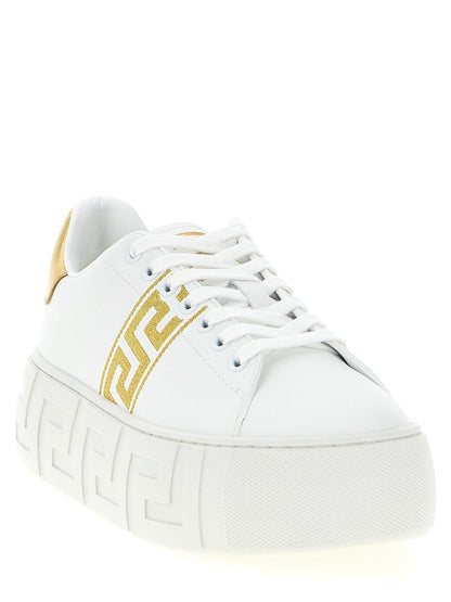 Versace Gold Nylon Platform Sneakers - HBPS Beauty & Fashion