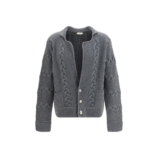 Versace Gray Wool Oves Aries Cardigan - HBPS Beauty & Fashion