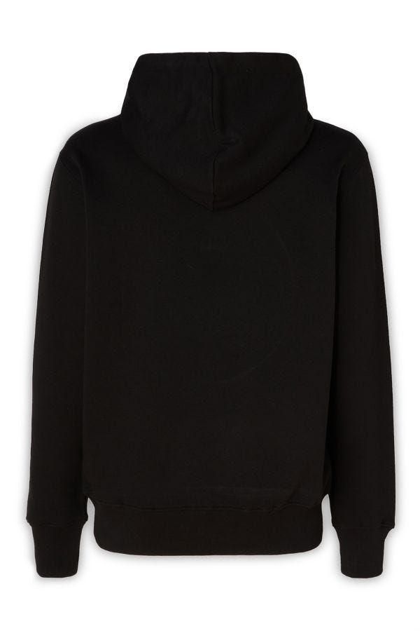 Versace Jeans Black Cotton Logo Details Hooded Sweatshirt - HBPS Beauty & Fashion