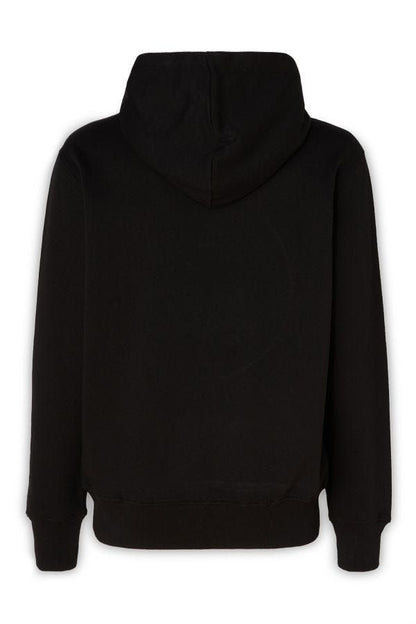Versace Jeans Black Cotton Logo Details Hooded Sweatshirt - HBPS Beauty & Fashion