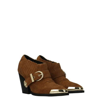 Versace Jeans Brown Leather Ankle Boots - HBPS Beauty & Fashion