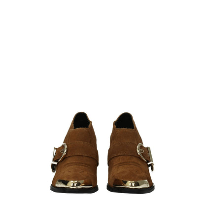 Versace Jeans Brown Leather Ankle Boots - HBPS Beauty & Fashion