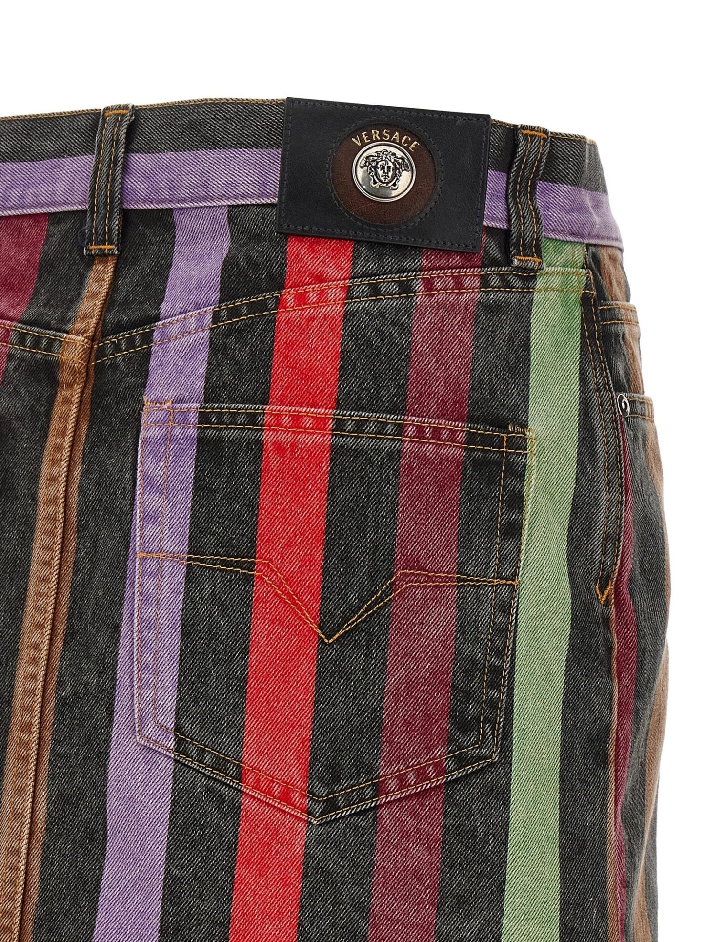 Versace Multicolor Cotton Long Skirt - HBPS Beauty & Fashion