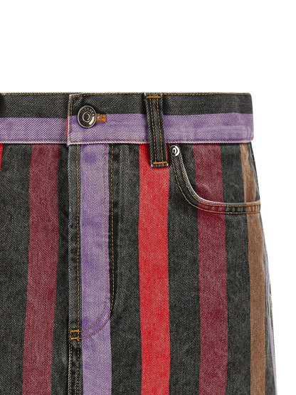Versace Multicolor Cotton Long Skirt - HBPS Beauty & Fashion