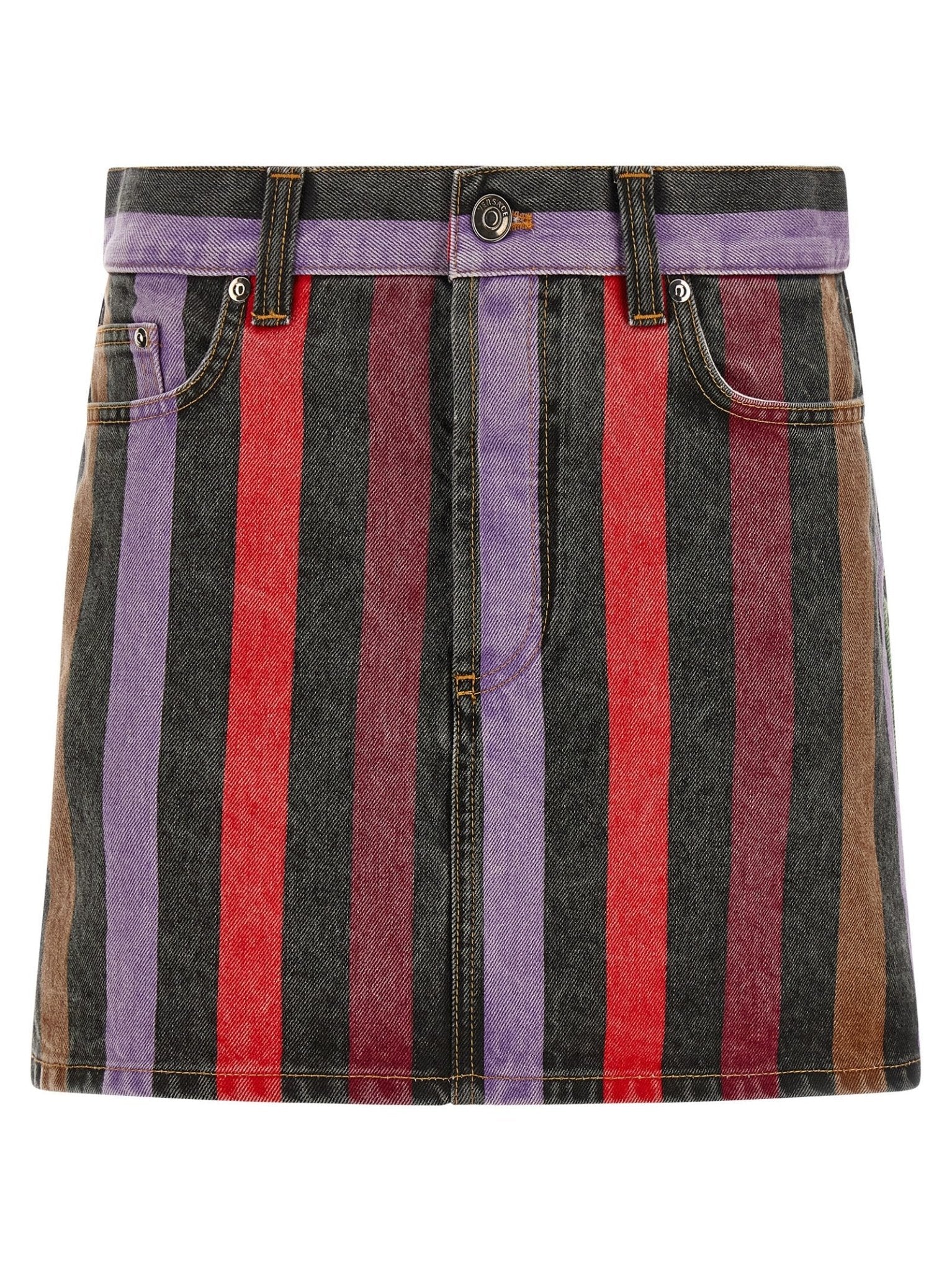 Versace Multicolor Cotton Long Skirt - HBPS Beauty & Fashion