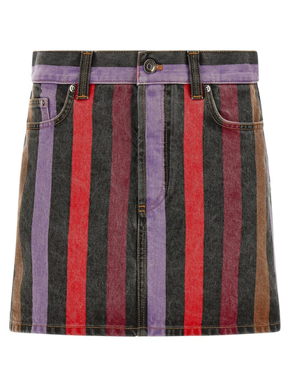 Versace Multicolor Cotton Long Skirt - HBPS Beauty & Fashion