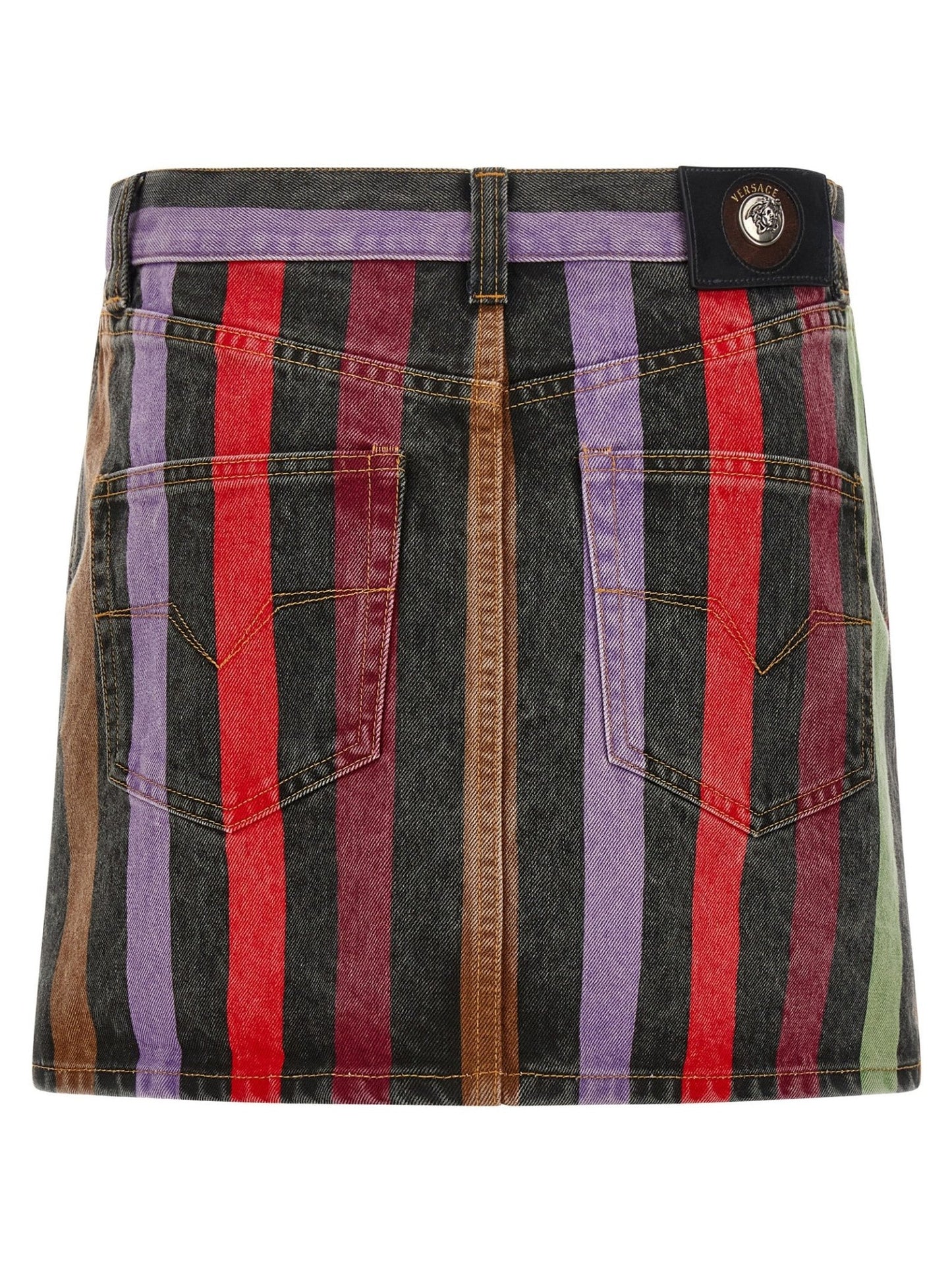 Versace Multicolor Cotton Long Skirt - HBPS Beauty & Fashion