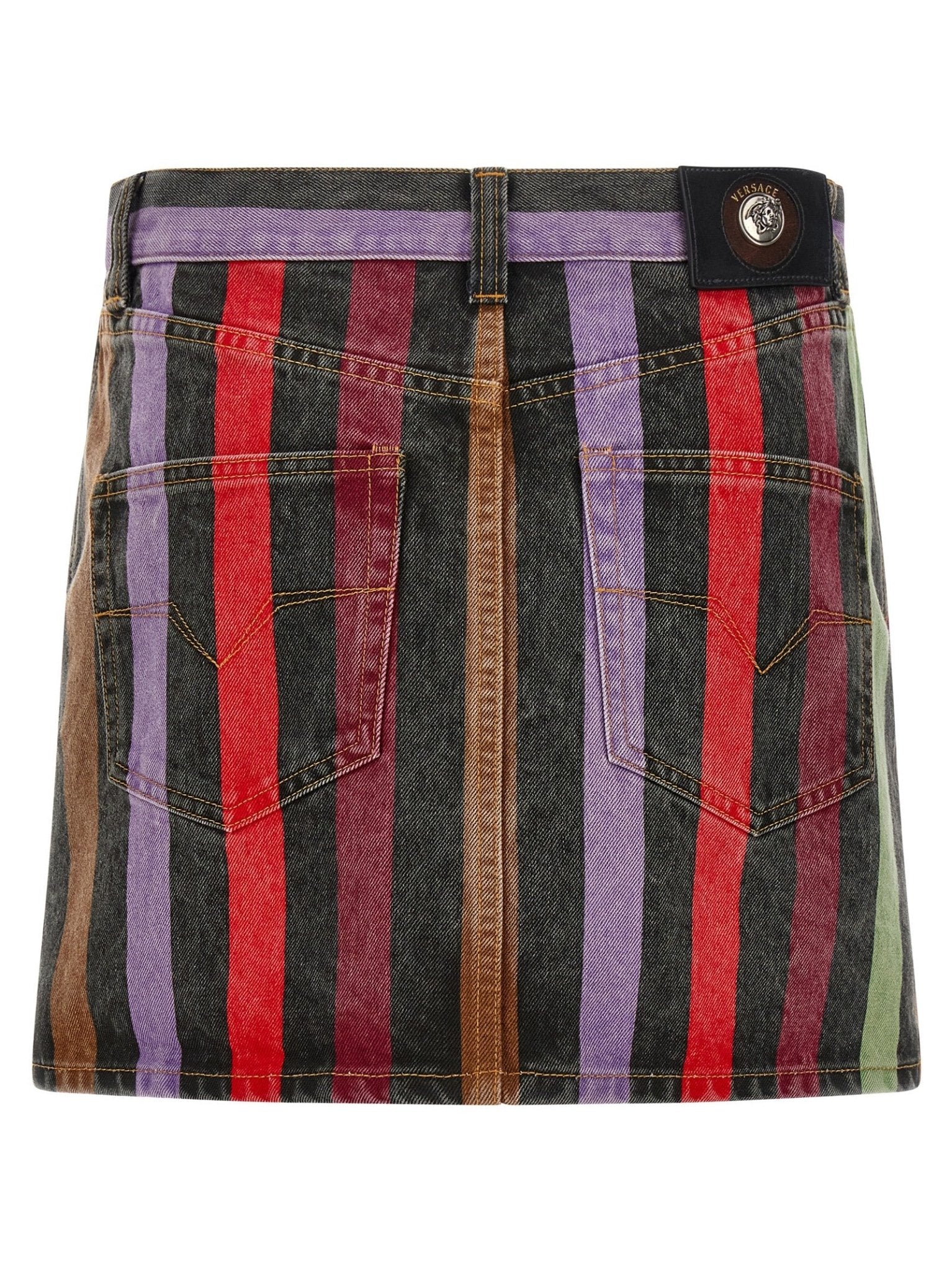 Versace Multicolor Cotton Long Skirt - HBPS Beauty & Fashion