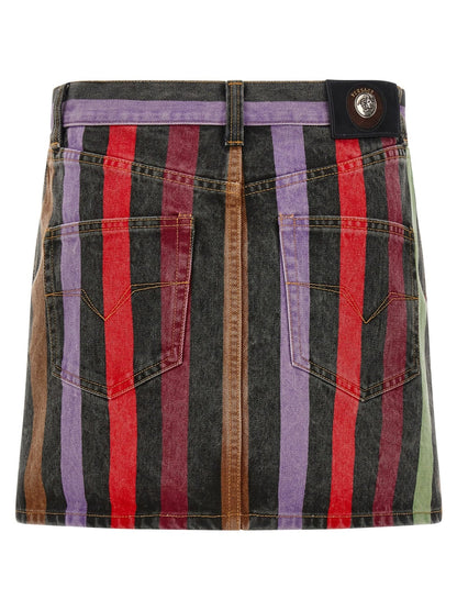 Versace Multicolor Cotton Long Skirt - HBPS Beauty & Fashion