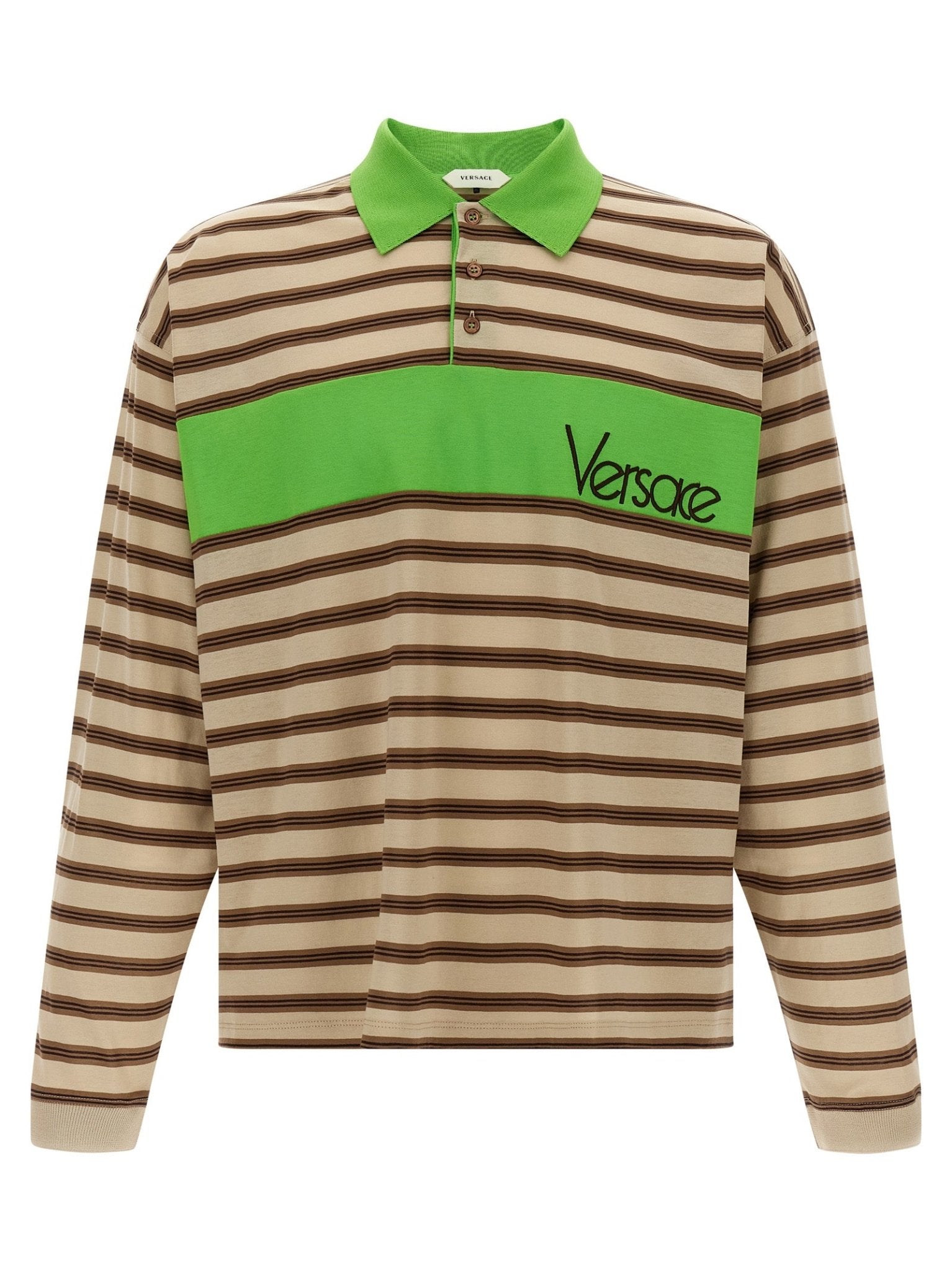 Versace Multicolor Cotton Polo Shirt - HBPS Beauty & Fashion