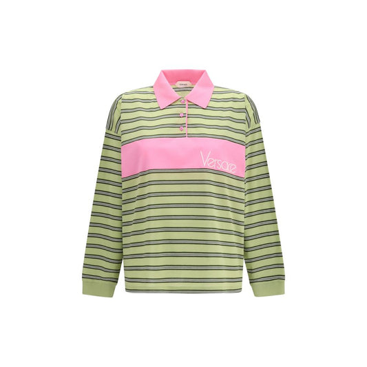 Versace Multicolor Cotton Polo Shirt - HBPS Beauty & Fashion