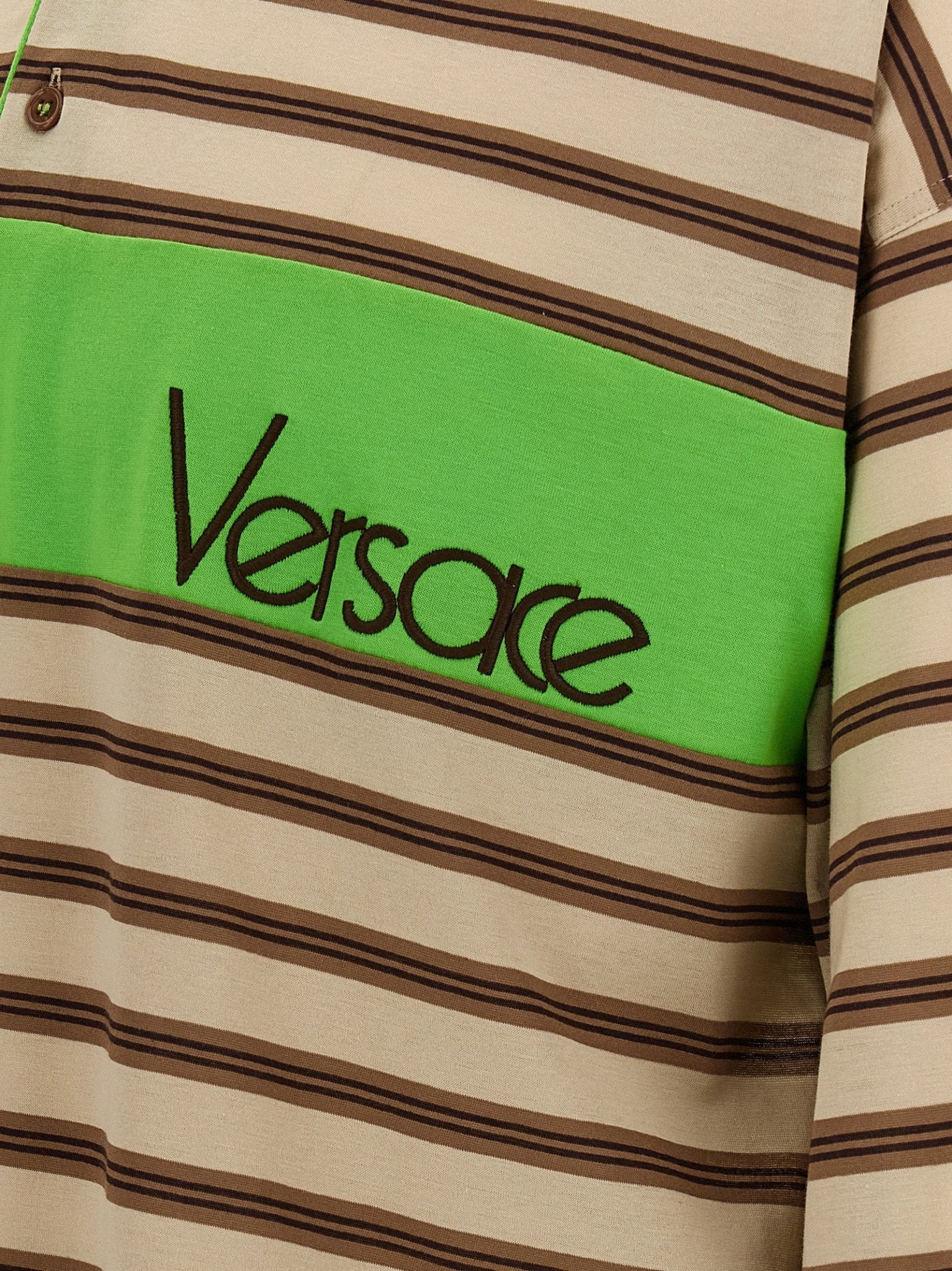Versace Multicolor Cotton Polo Shirt - HBPS Beauty & Fashion