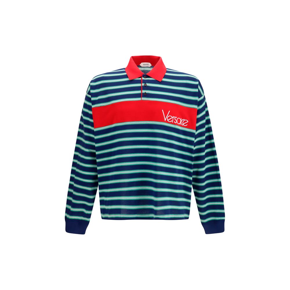 Versace Multicolor Cotton Polo Shirt - HBPS Beauty & Fashion