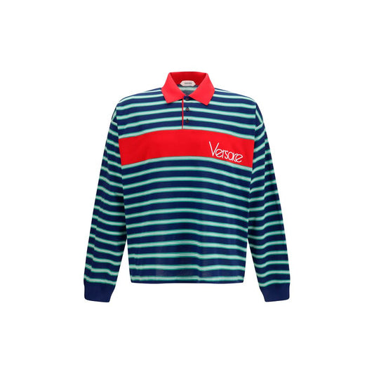 Versace Multicolor Cotton Polo Shirt - HBPS Beauty & Fashion