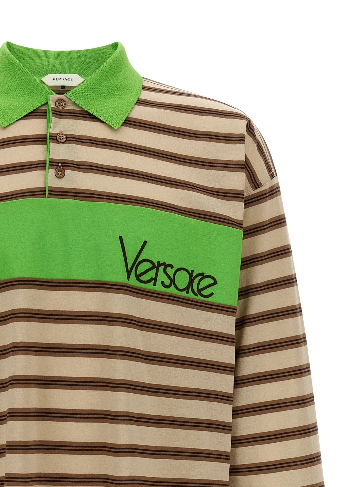 Versace Multicolor Cotton Polo Shirt - HBPS Beauty & Fashion