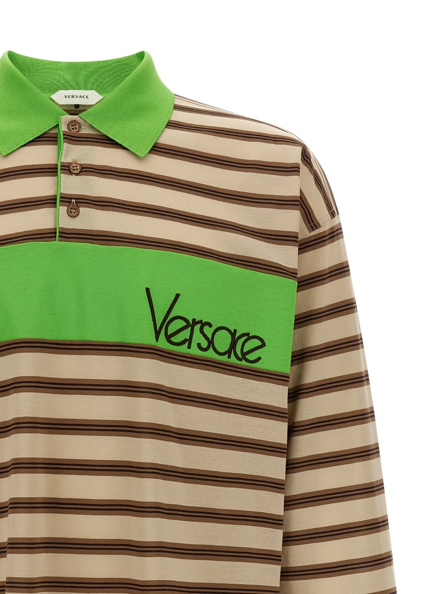 Versace Multicolor Cotton Polo Shirt - HBPS Beauty & Fashion