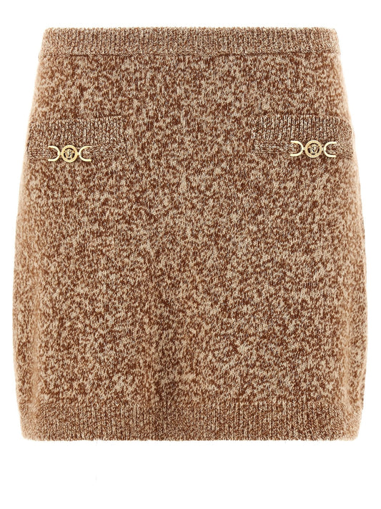 Versace Multicolor Virgin Wool Long Skirt - HBPS Beauty & Fashion