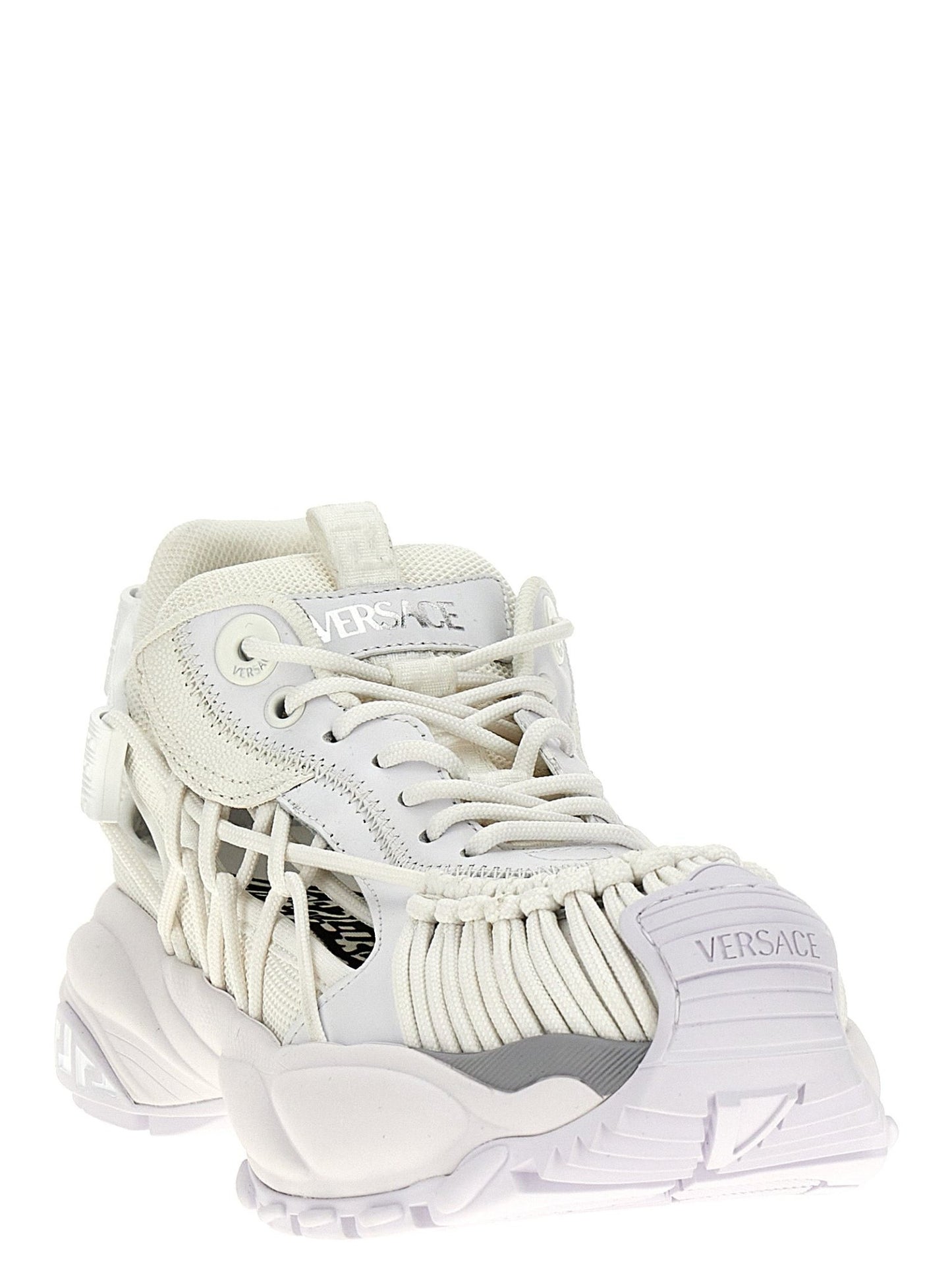 Versace White Calfskin Athletic Sneakers - HBPS Beauty & Fashion