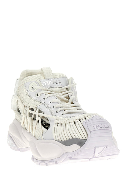 Versace White Calfskin Athletic Sneakers - HBPS Beauty & Fashion