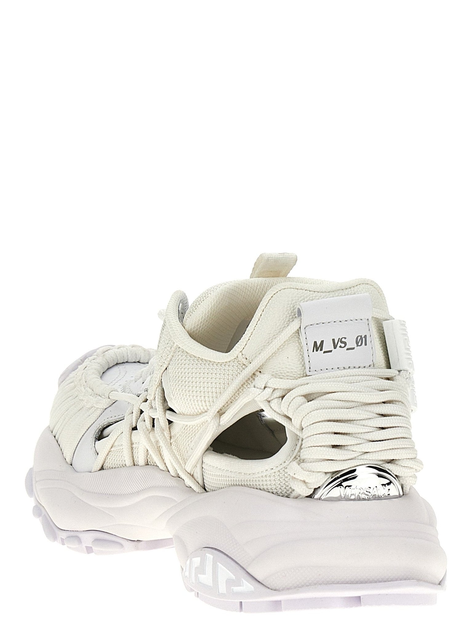 Versace White Calfskin Athletic Sneakers - HBPS Beauty & Fashion