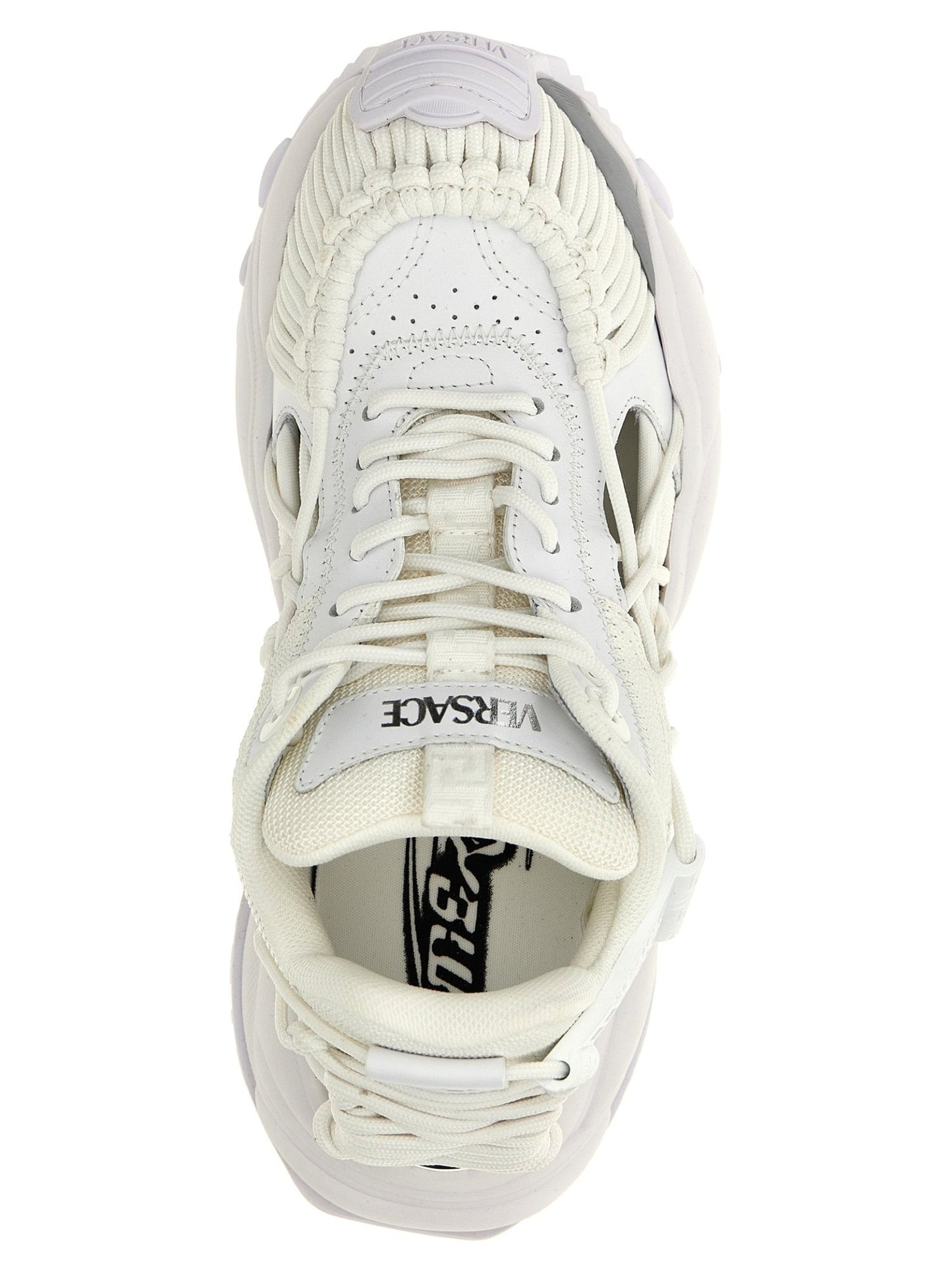 Versace White Calfskin Athletic Sneakers - HBPS Beauty & Fashion