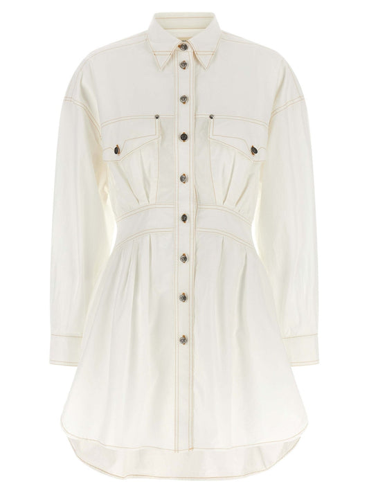 Versace White Cotton Short Dress - HBPS Beauty & Fashion